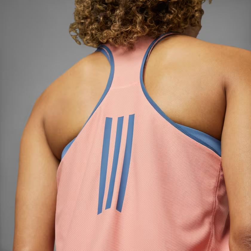 Adidas Logo Sleeveless Round Neck Vest Women Tops Pink IS9562