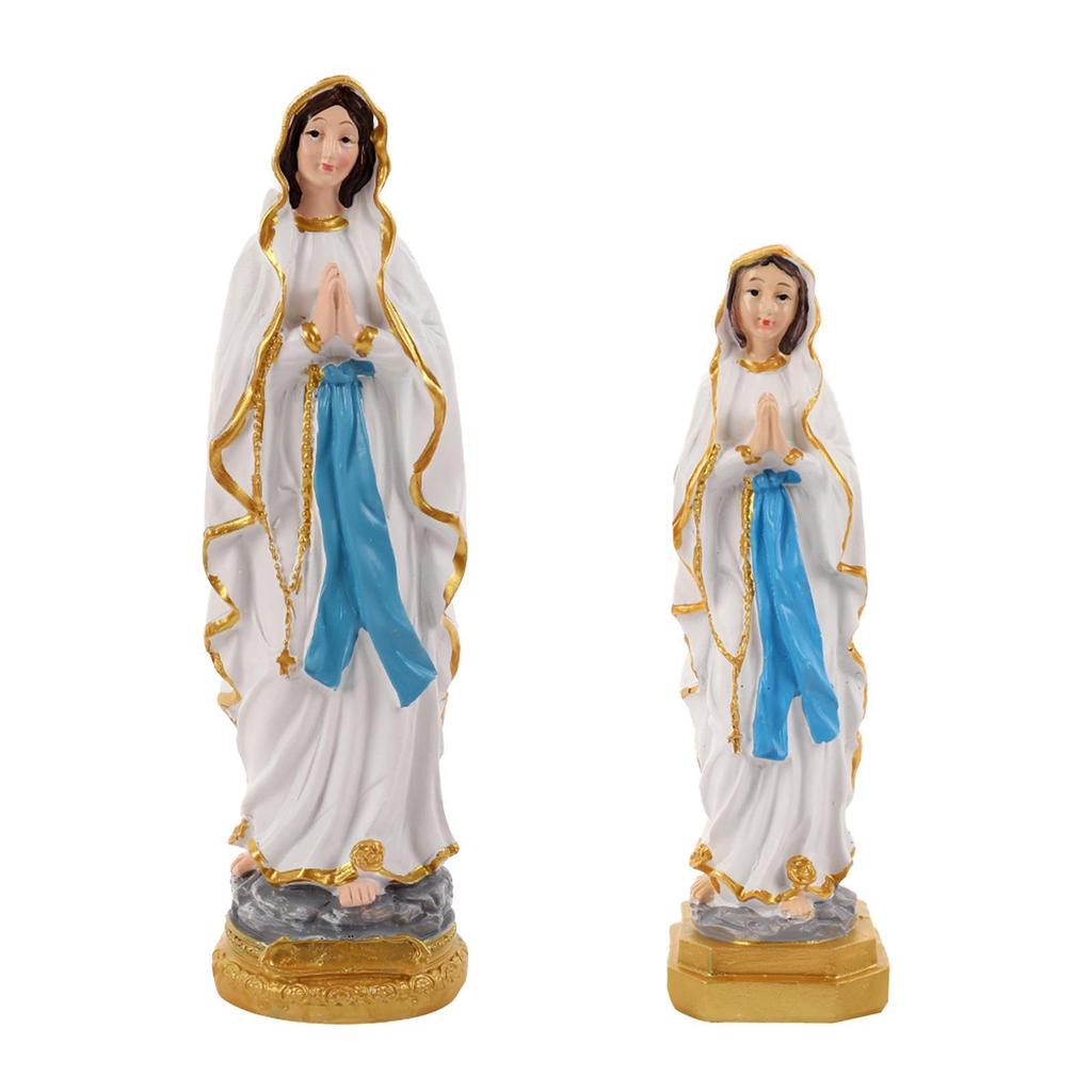 Blessed Virgin Mother Mary Sculpture with Praying Hands Religious Gift