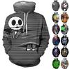 Nightmare Before Christmas 3d Printed Hoodie Jacket Jack Sally Costume Style