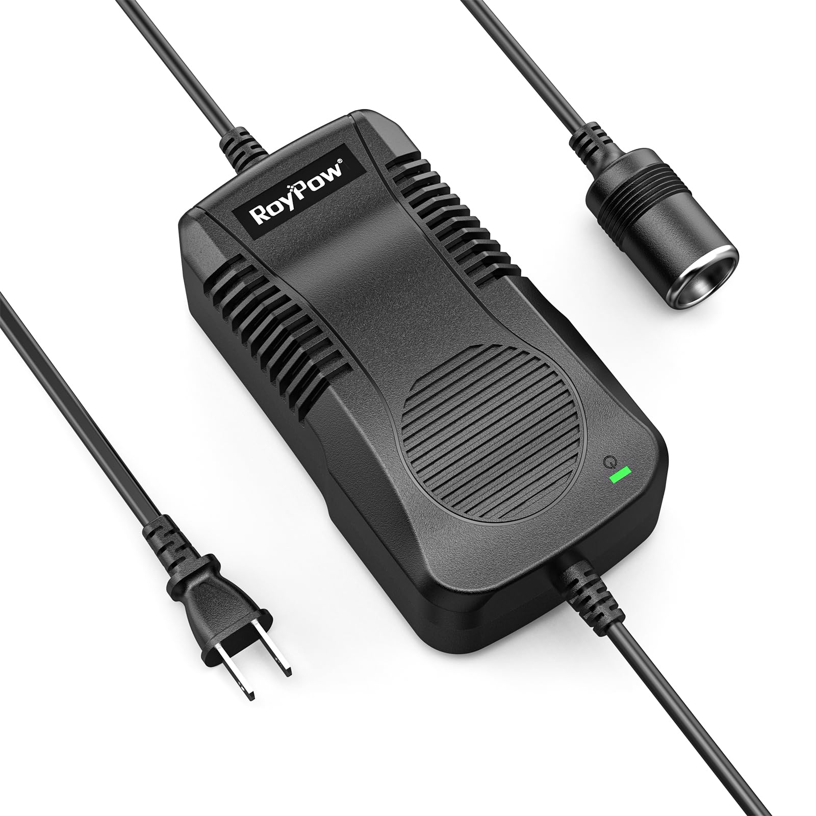 

Преобразователь RoyPow 12В 15А 180Вт Совместимый с большинством автомобильной электроники Адаптер переменного тока в постоянный ток, (Макс. 200 Вт) Конвертер, чёрный