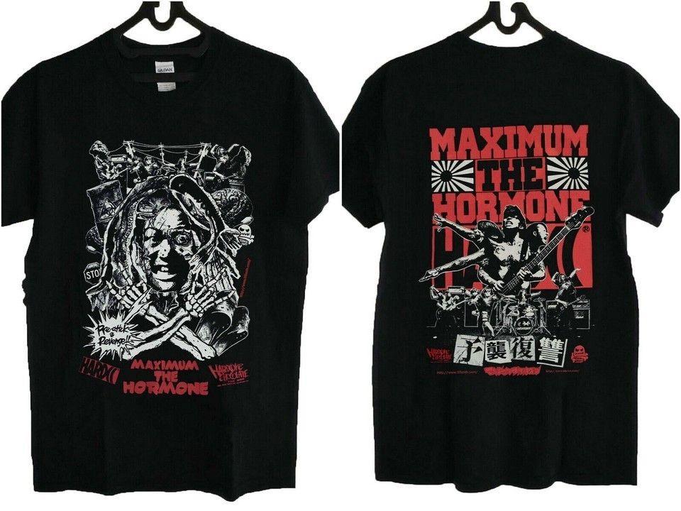 T-Shirt New MAXIMUM THE HORMONE Unisex Black T-Shirt