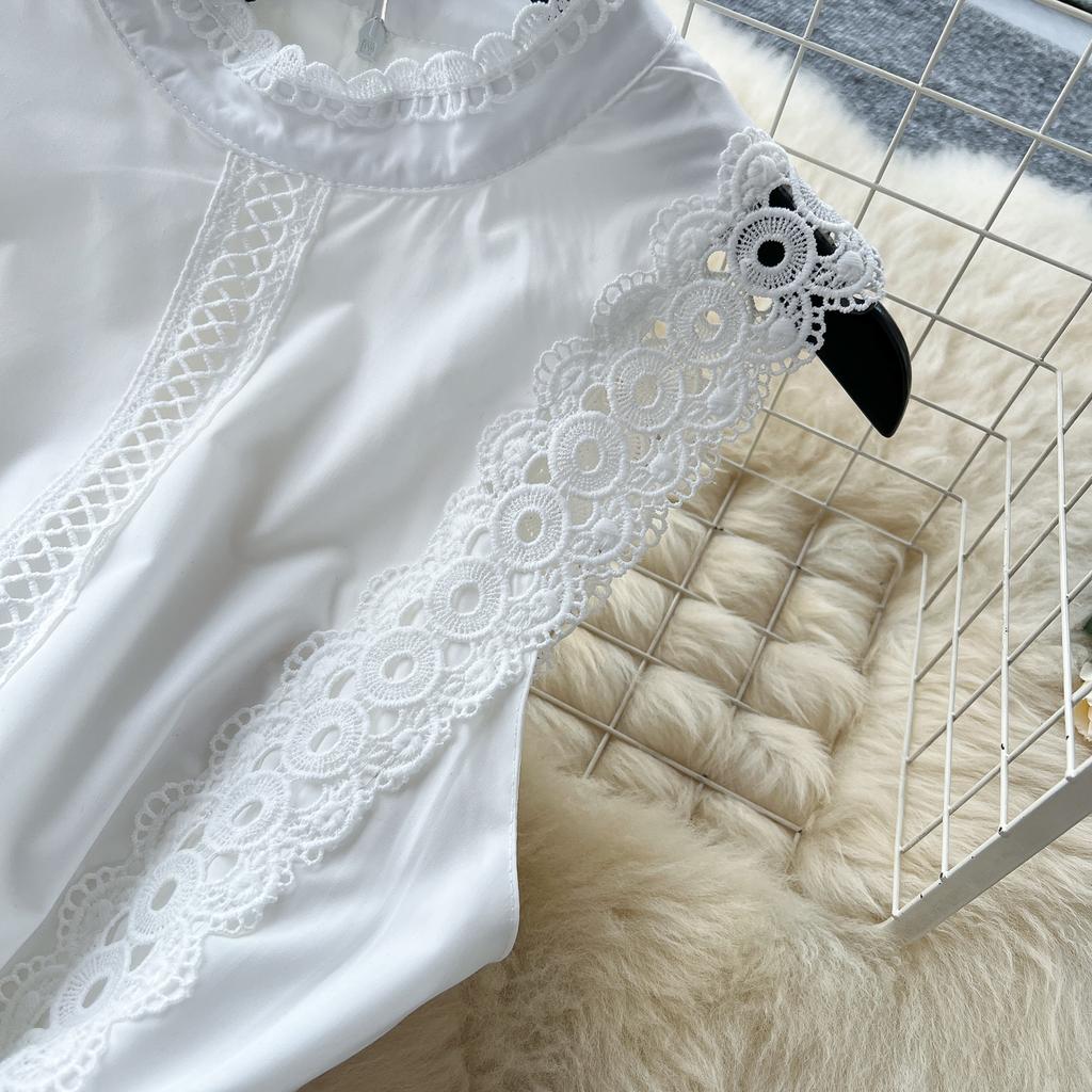 Summer Women Elegant Sleeveless Hollow Out Embroidery Lace Patchwork Long Maxi Slim Party Dresses