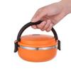 Stainless Steel Insulated Safe Food Container Round Color Random 1-layer Portable
