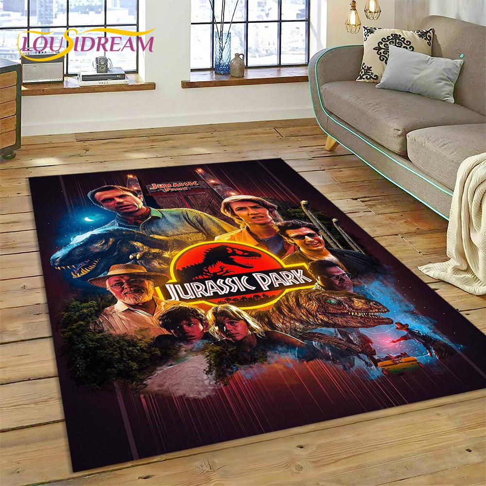 3D Cartoon Jurassic Park Dinosaur Dino Rug Carpet for Living Room Bedroom Decor,floor Mat Non-slip Decoration for Sofa Doormat