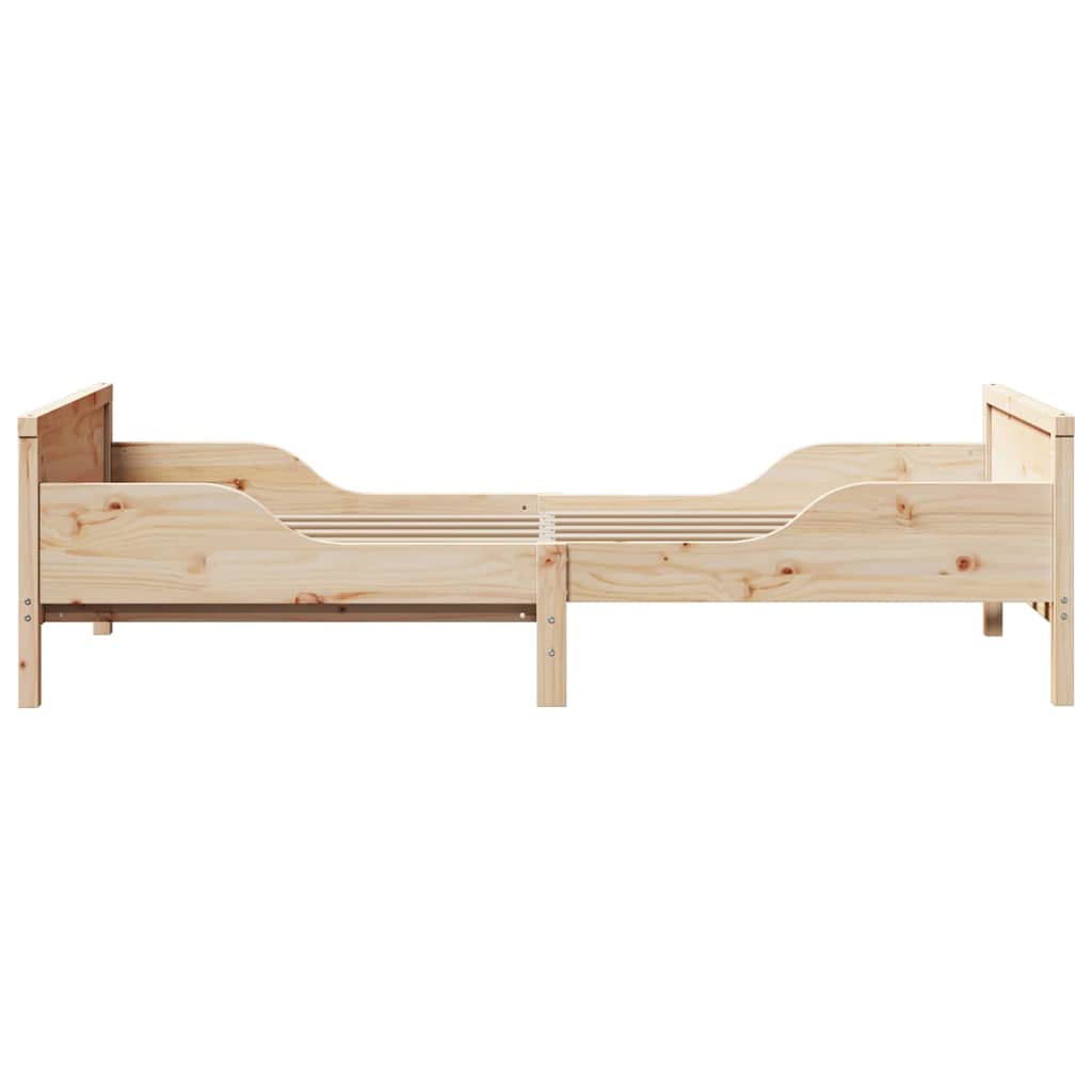 Brown Bed Frame with Headboard 80 x 200 cm Engineered Wood