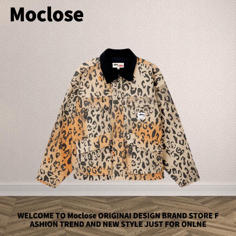 Унисекс ретро хлопковая рабочая куртка Moclose - Прочная, стираная, повседневная, теплая для осени/зимы Small