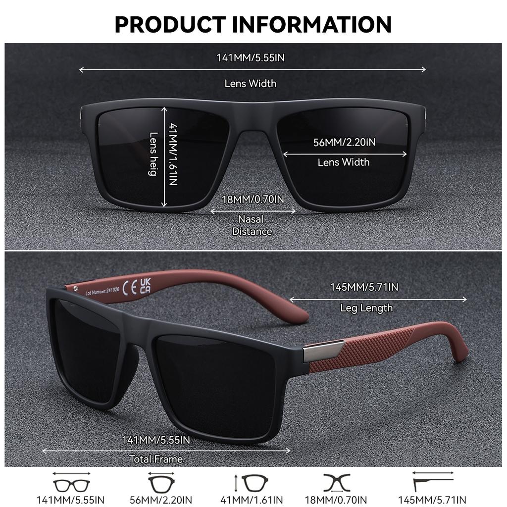 BARCUR Simple And Comfortable Business Style Sunglasses For Daily Travel, Uv Protection Brand Packaging