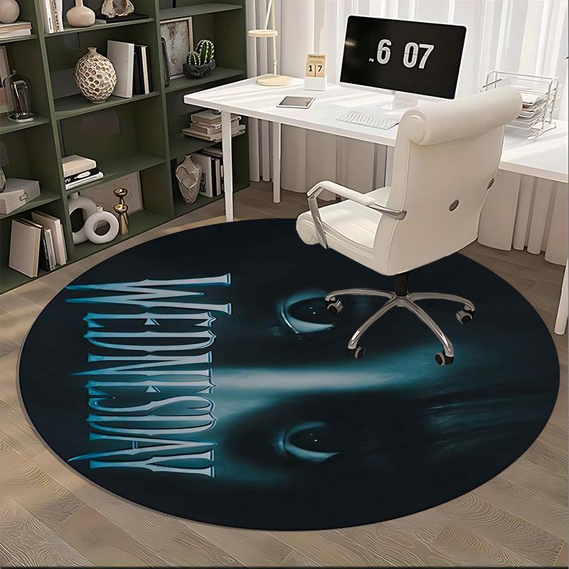 Wednesday Addams,Gothic Horror Chair Mat Round Rug Office Carpet, Non Slip, Suitable for Living Rooms, Bedrooms,Decor1205881a