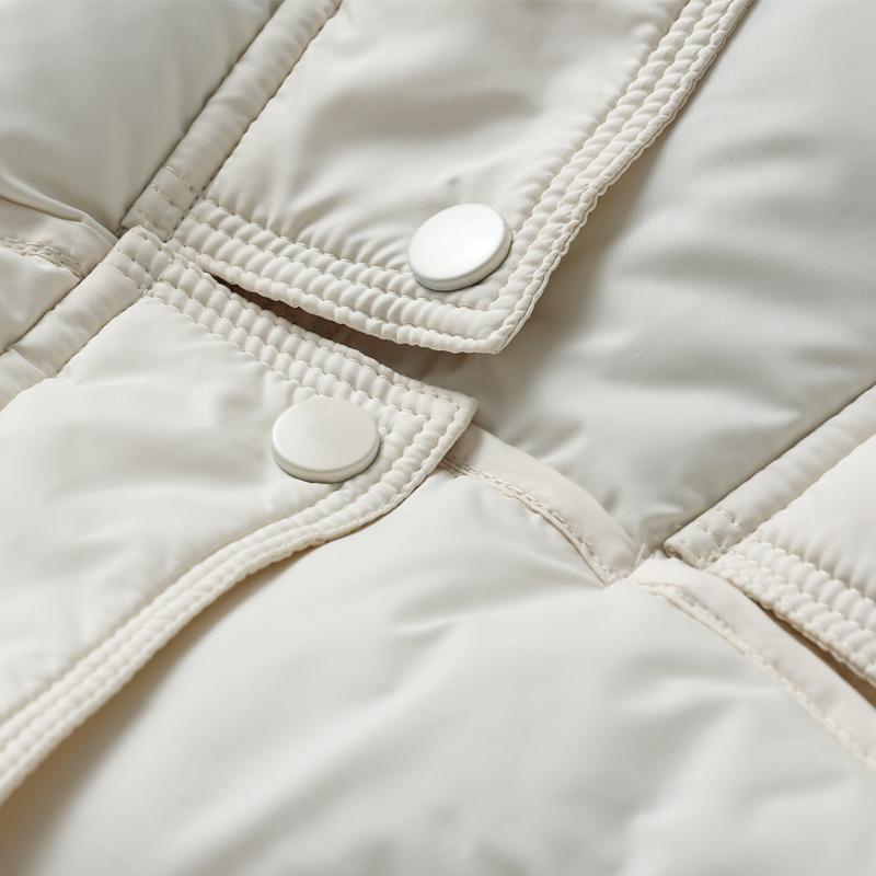 Mote Vinter Varm Vest Dame Ermeløs Parka Ståkrage Casual Tykk Damejakker