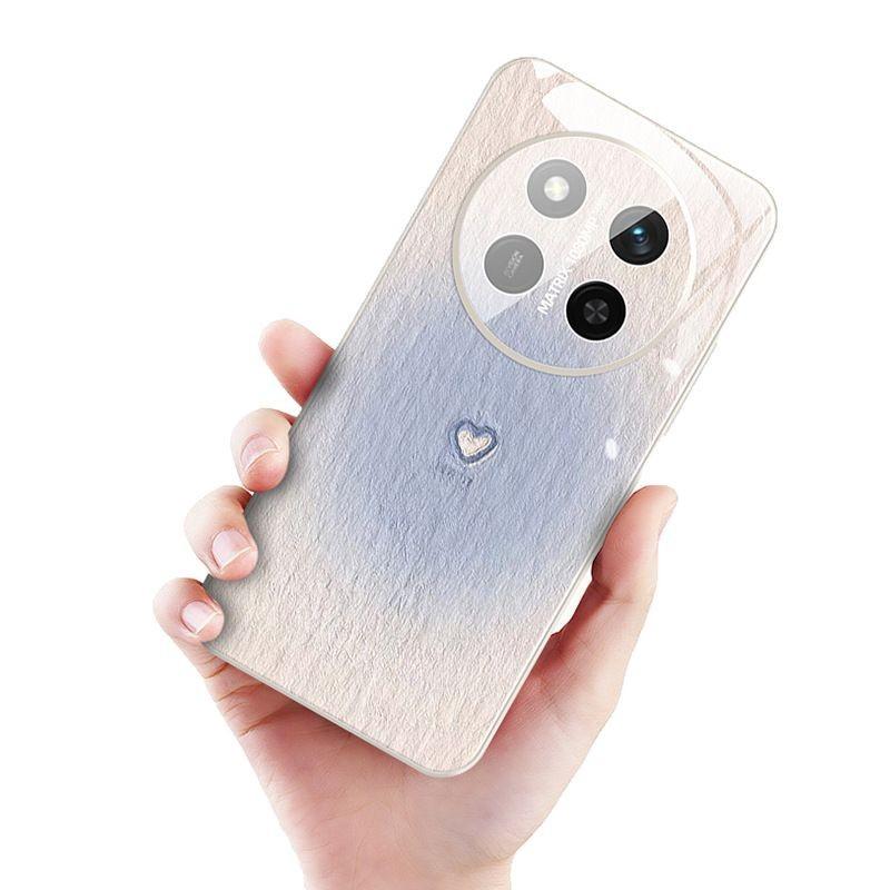 Applicable to Honor x60 mobile phone case HONOR new paper pattern love small fresh x60pro ice heat dissipation glass case