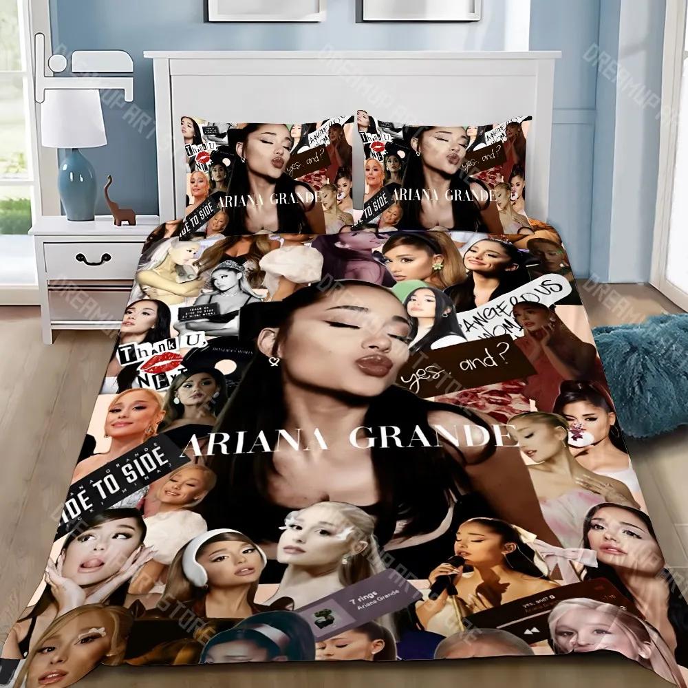 Singer Duvet Pillowcase Bedding Set Adult Boy A-Ariana G-Grande Girl Bedroom Decoration Children Gift Single Double Large Size