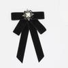 Black Fabric Bow Brooches For Women College Style Collar Flower Lapel Pins  Necktie  Jewelry Gifts