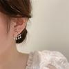 Exquisite Pearl Snowflake Shape Stud Earrings for Women Light Luxury Crystal Flower Bow Tassel Earrings Party Jewelry Gifts