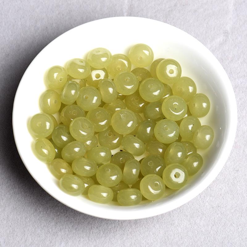 Multicolor Chalcedony and Jasper Disc Spacer Beads - DIY Handmade Jewelry Accessories, Grape Lavender, Free Thread Included