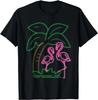 Exotic Bird Flamingos Tropical Animal Palm Tree Flamingo TShirt Unisex Clothes Tops Vintage Clothes Camisetas Ropa De Mujer