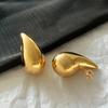 Simple Chunky Drop Earrings For Woman Gold Plated Personalized Waterdrop Stud Earring 2023 Fashion Jewelry Party Girls Gifts