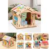Wooden Busy House Toy For Kids With Educational Activities And Multifunctional Puzzle