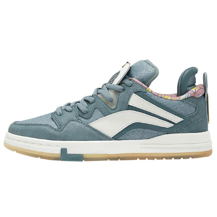 

New LiNing Wave Pro Anti Slip And Wear Resistant Lightweight Low Top Skateboard Shoes Men s Green Jade Color AECR115-1 39.5