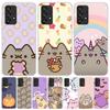 Cartoon P-Pusheen Cat Case Phone Cover for Samsung Galaxy A12 A22 A32 A42 A52 A72 A50S A51 A41 A31 A21S A40 A30S A20E A10 A70 A7