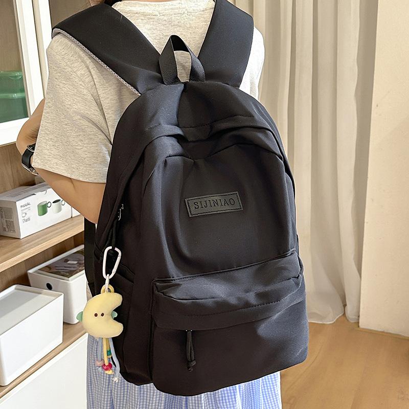 Schoolbag junior high school student schoolbag female college student new simple large-capacity outdoor travel backpack female high school student
