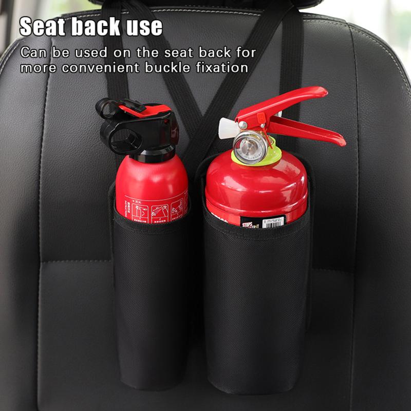 Oxford Fabric Car Fire Extinguisher Organizer - Universal Trunk Storage Bag & Seat Back Holder, For Fire Extinguisher Storage