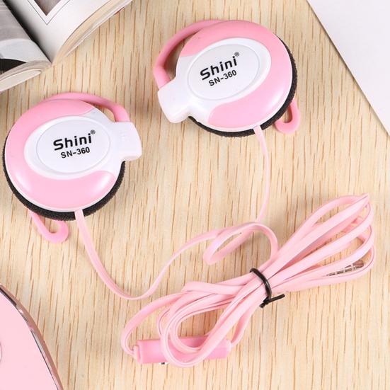 Q360 Drátová sluchátka s mikrofonem Ovládání na kabelu Jasná barva 3,5mm Sluchátko s ušním háčkem Sluchátko do ucha pro telefon