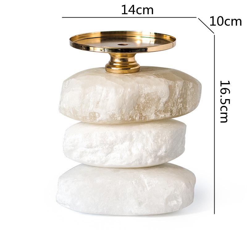 Candlestick Natural Ore Desktop Handicraft Ornaments Handmade Candle Holder Centerpieces Wedding Decorations Home Decoration