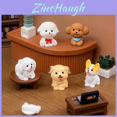 Adorable Mini Resin Dog Figurines For Desktop Or Car Decoration Blind Box