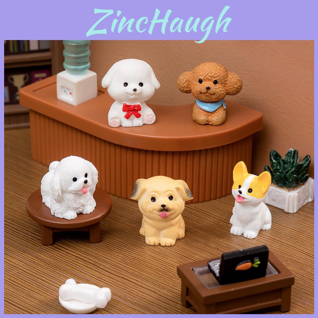 Adorable Mini Resin Dog Figurines For Desktop Or Car Decoration Blind Box