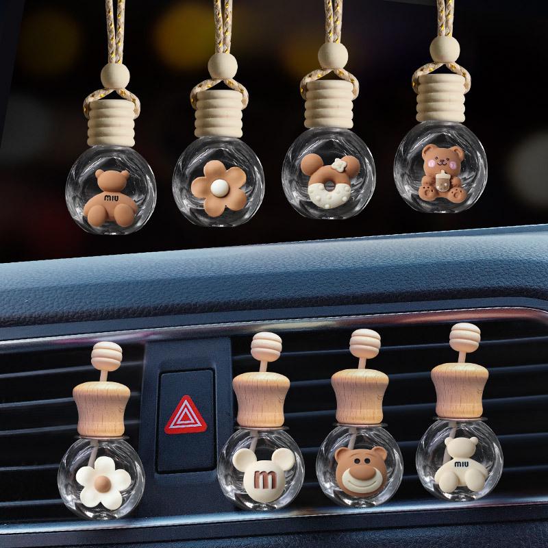 Cartoon Car Air Vent Perfume Bottle Ornament
