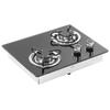RV Gas Stove 2 Burners 1.8Kw Power Tempered Glass Panel Easy to Clean Gas Cook Top for Boat Caravan 