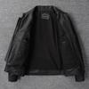 Black Genuine Cow Men Leather Jacket Loose Oversized Flight Jackets  Real Cowhide Men's Coat Autumn Spring