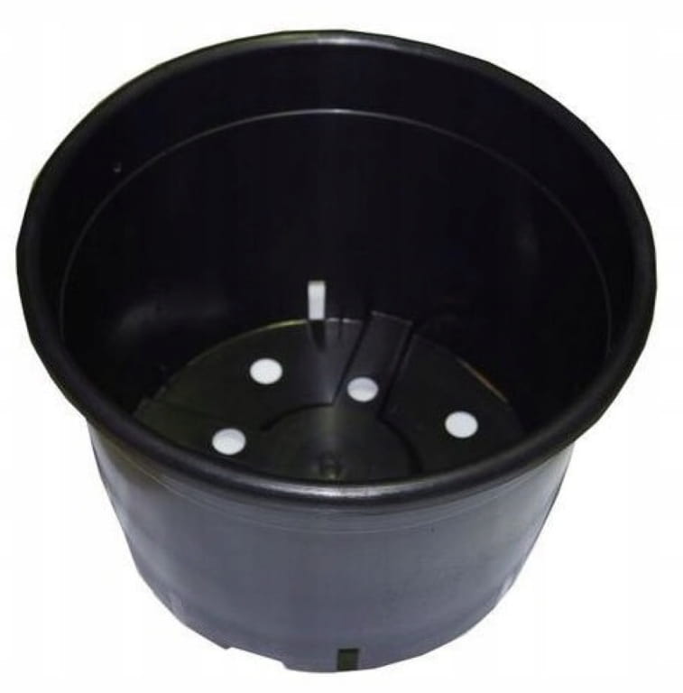 Large Black Round Production Pot 60L