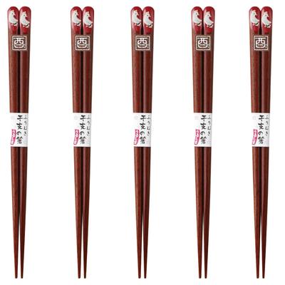 Happy Set of Made In PID1332 J-kitchens Chopsticks, 5, Material Wood, Chopsticks, Japan,
