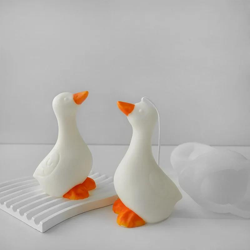 Cute Duck Candle Silicone Mould 3D Duck Aromatherapy Plaster Crystal Crafts Resin Casting Mold DIY Handmade Soap Making Supplies