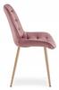 BERA Chair - Dark Pink Velvet / Oak Legs X 3