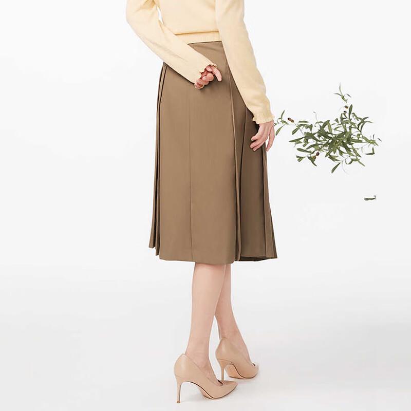 JESSIE Elegant A-line Pleated Midi Skirt