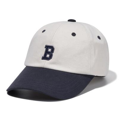 Non-Logo Curve Cap - Ivory/Navy
