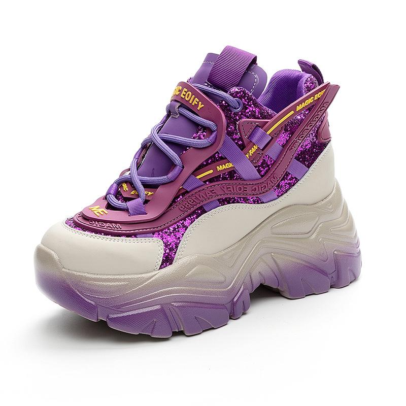 

Fashion Women Sneakers Spring and Autumn Shallow Comfortable Sneakers Round Toe Fashion Casual Sneakers Designer Hot Shoes for Women 40 фиолетовый