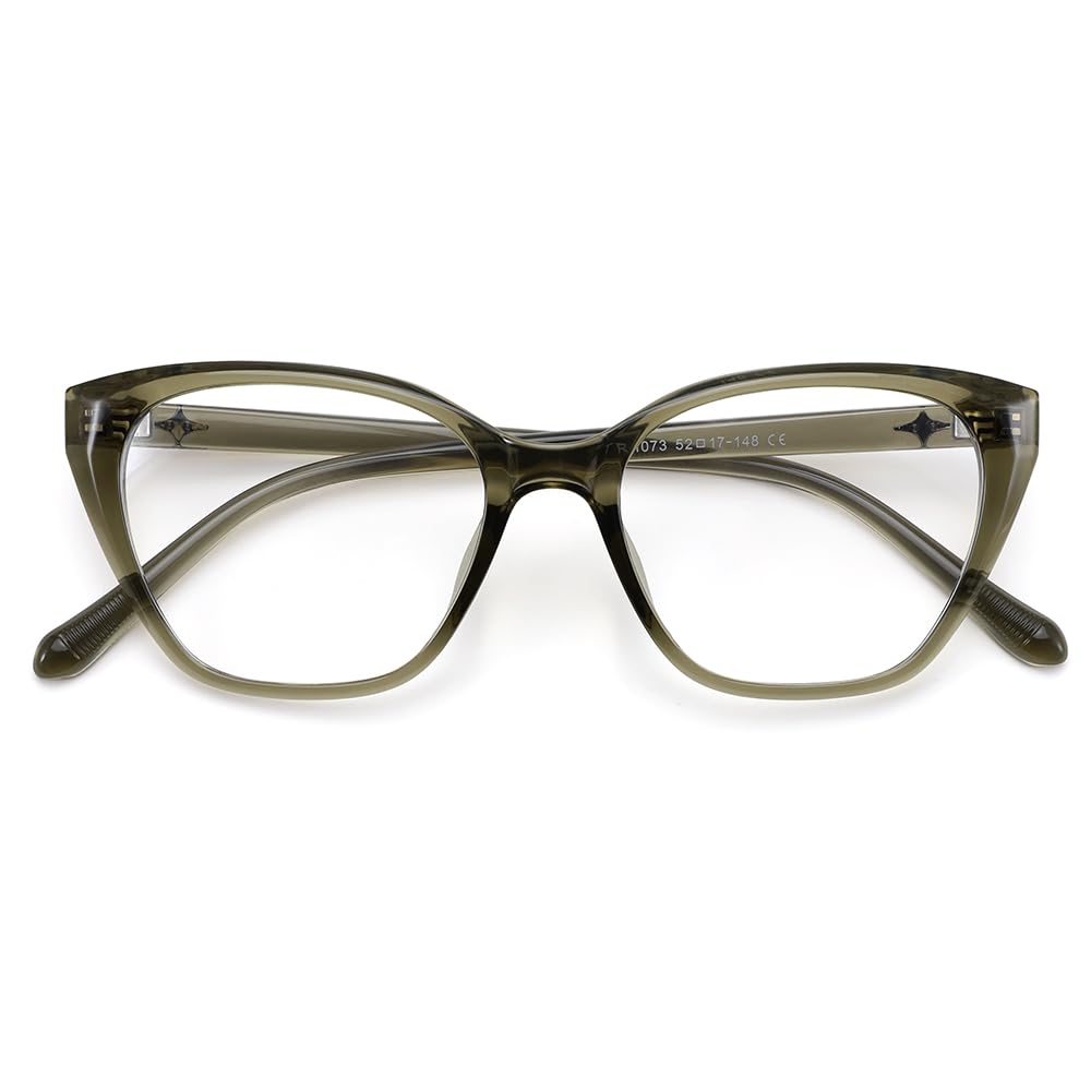 Karsaer Cat Eye Frames for Women Spectacles Specs for Men Computer Glasses E1312
