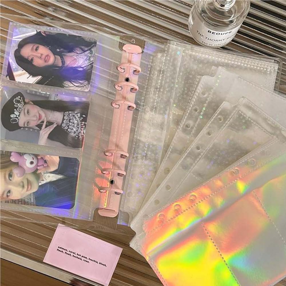 Clear Pocket File Binder Planner with Transparent Ideal for Storing Business and with Masking Tape Perfect for Adult Sticker Collection Binders 20