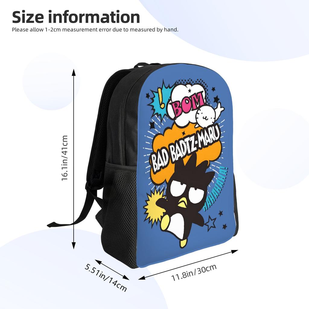 B-BADBADTZ Backpack for Men Women Water Resistant School College Cool Penguin Bag Print Bookbags