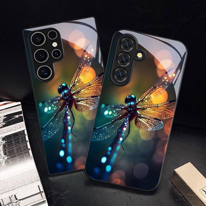 Dragonfly Blue Gradient Pattern Phone Case for Galaxy S26 S25 S24 S23 Ultra S22 Ultra S20 Ultra 56 A72 A73 5G