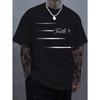 2026 Trendy Funny Printed Men's Plus Size T-shirt, Loose Fit Round Neck Humorous Sports Plus Size Shirt, Sports/anniversary/Valentine's Day Outfit