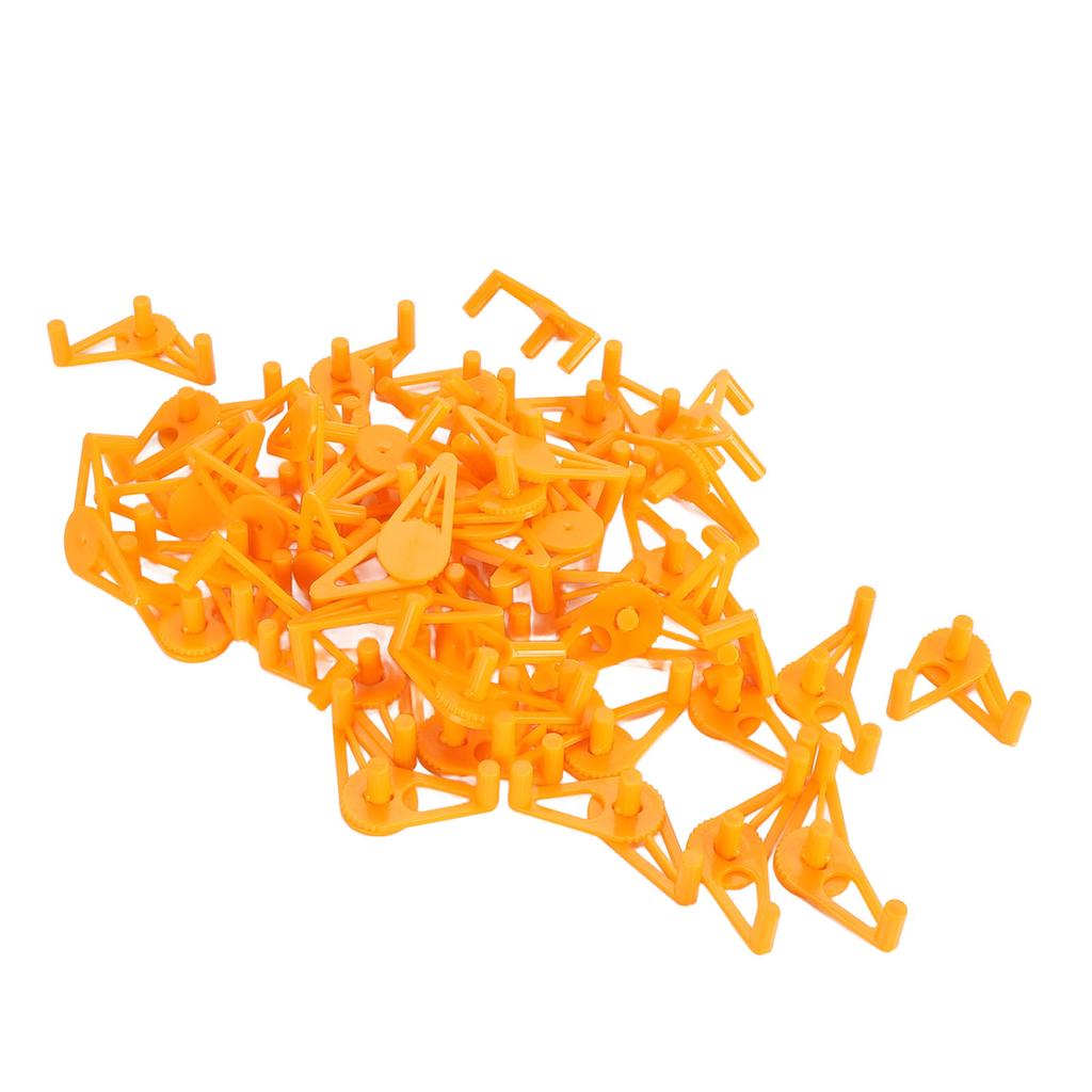 50 szt. Klipsy do treningu niskonapięciowego 360 Stopni Regulowane Wielokrotnego Użytku Plastikowe Klipsy do Gięcia Łodyg Roślin do Ogrodnictwa Pomarańczowe