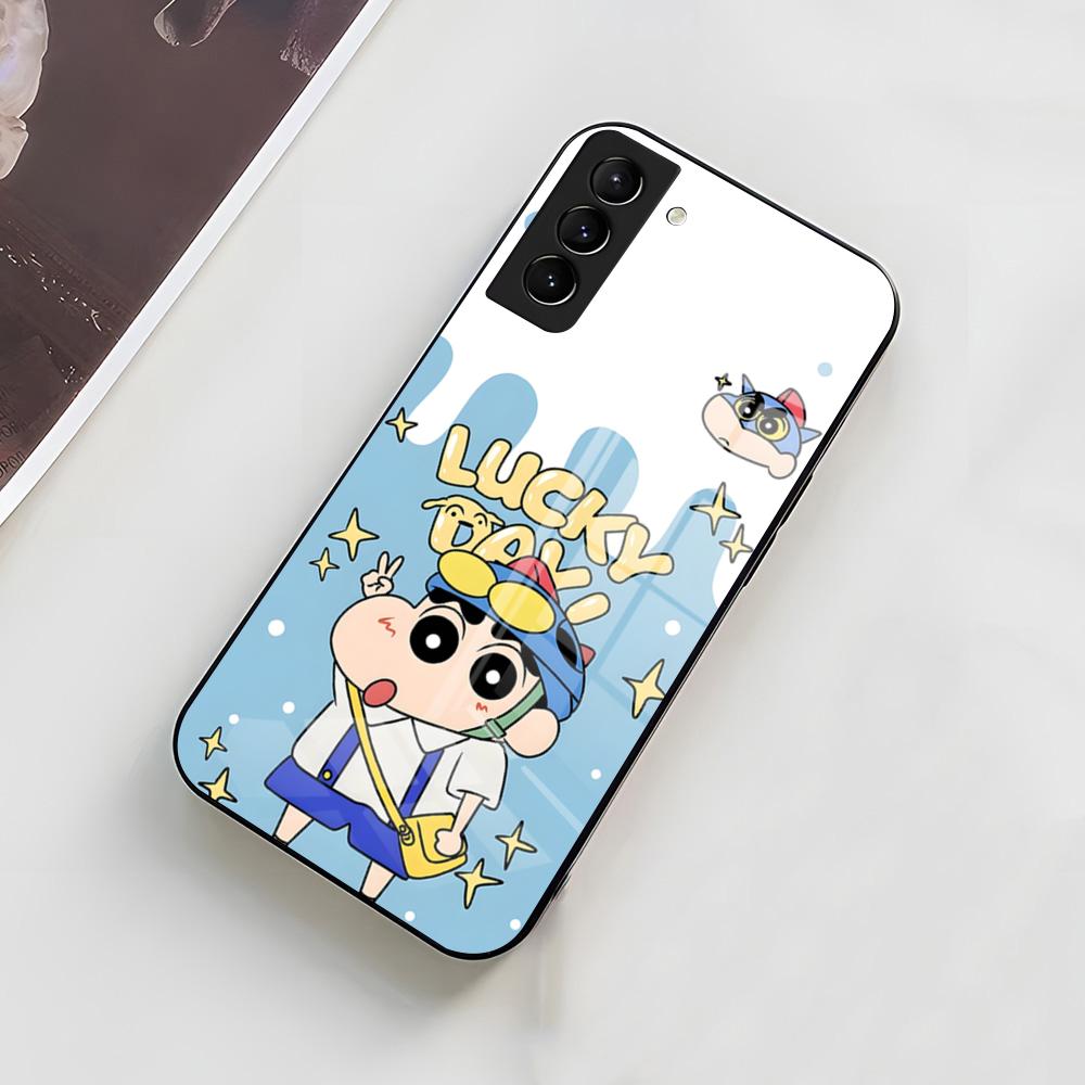 C-Crayon S-ShinChan Phone Case For Samsung A56 A36 A26 A16 A15 A25 A35 A55 A14 A34 A24 A54 Glass Case