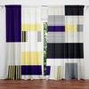 2pcs Nordic Modern Geometric Stripe pattern Printed Curtain for Home Decor - Rod Pocket Window Treatment for Bedroom   Office