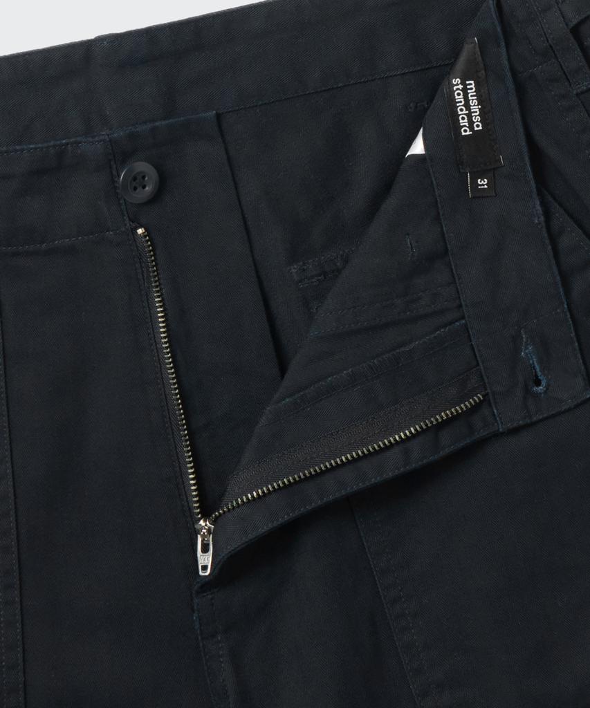MUSINSA STANDARD Cotton Herringbone Replica Fatigue Pants [Black]