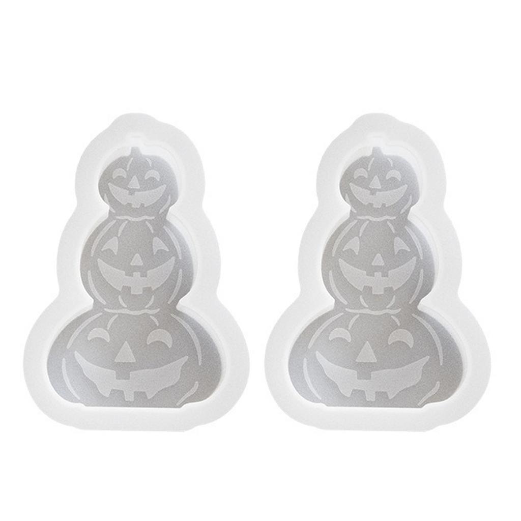 2Pcs Halloween Pumpkins Skull Bat Coffin Silicone Molds for Epoxy Resin Candle Soap Concrete Cement Silicone Moulds