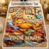 Flannel BlanketGarfield Custom Name Text Personalized Soft Warm Throw Blanket Home Decor Gift